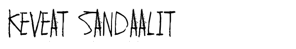 Keveat sandaalit font preview